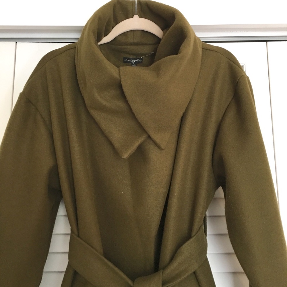 Olive full length coat